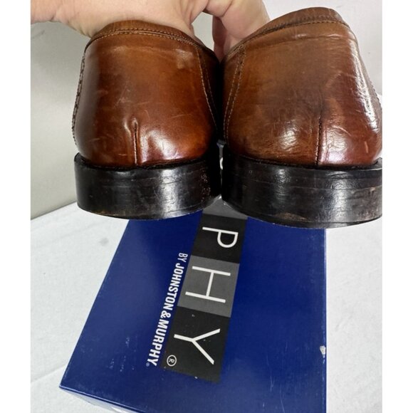 J Murphy Mens 10D Shoe Italy Cognac Brown Loafer Preppy Boxed Heritage Tassel - Picture 6 of 16